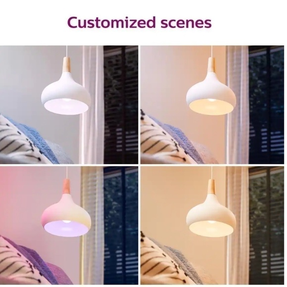 2-PHILIPS 60-Watt Equivalent A19 LED Smart Wi-Fi Color Changing Smart Light Bulb - Picture 8 of 10